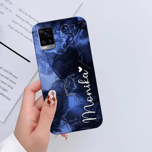 Image of COLORflow Back Cover Compatible with Vivo V20 | Marble Colors Customized Back Cover Compatible with Vivo V20