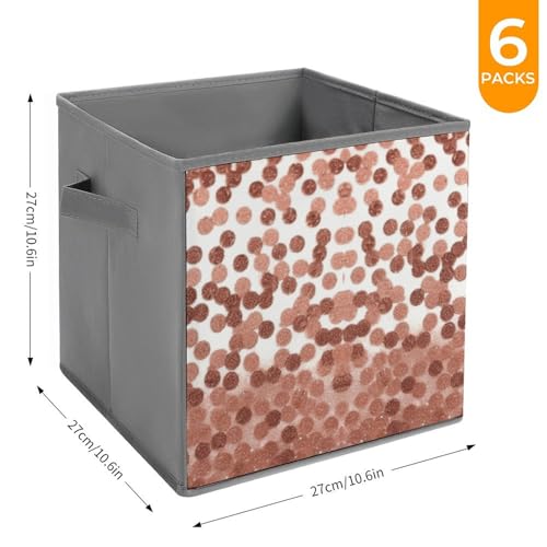 Boîtes de rangement pour dressing avec imprimé or rose chic - 6 pcs
