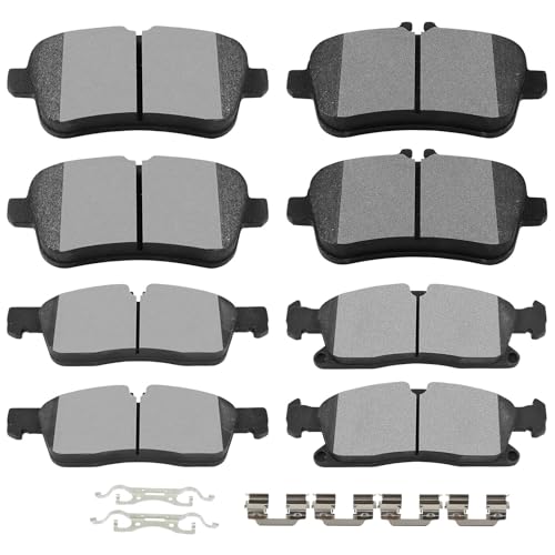 Image of SCITOO D1629 D1630 Front Ceramic & Rear Semi-Metal Brake Pads Sets w /Hardware Fit For Benz For GL350 For GL450 For GLE300d For GLE350 For GLE400 For GLS350d For GLS450 For ML250 For ML350 For ML400
