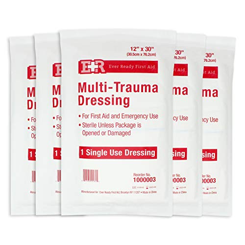 Ever Ready First Aid Multi-Trauma Sterile Non-Woven Dressing 12” x 30” - 5 Count