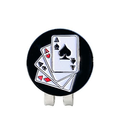 Marcador de bola de golfe ONESHOTGOLF com clipes de chapéu para homens e mulheres, removível se fixa