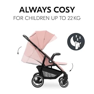 Hauck Shop N Care, Dark Pink - Lightweight Pushchair (only 8.5 kg) with Snack Tray, Cup Holder & Raincover, Compact & One Hand Folding, Fully Reclining from Birth up to 22 kg