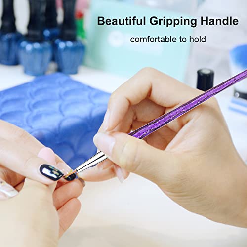 8pcs Pincéis profissionais para Nail Art Canetas Acrílico UV Gel Builder Brushes Set para Nail Art D