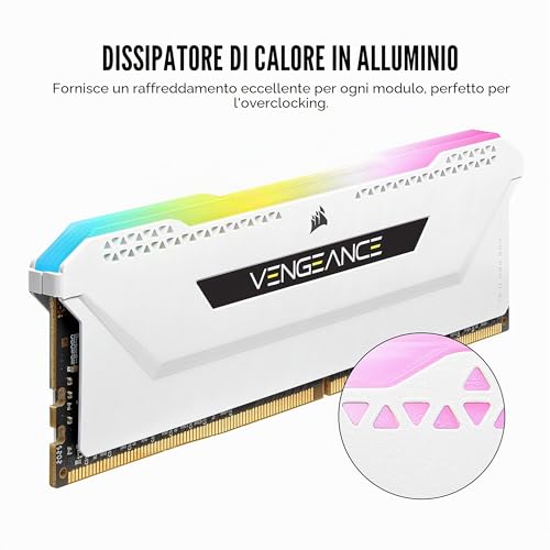 Kit Memoria RAM DDR4 Vengeance RGB da 32GB a 3200 MHz - RAM - Immagine 4