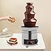 Commercial Chocolate Fountain, 5-Tiers Digital Chocolate Fountain Melting Machine, Stainless Steel Hot Chocolate Waterfall for Party, Gathering, Wedding (4-Tiers)