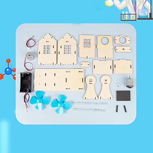 Tooyful Toddler Diy Wind Generator Toy Teaching Aids Wooden Toy Diy Model Building Toy Diy Toys Wind Turbine Generator For Toddlers #TOP4