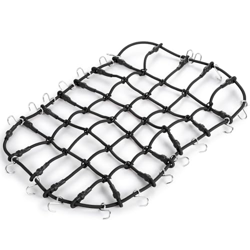 1PC RC Model Elastic Luggage Net with Hook for 1/10 TRX-4 Browco RC Crawler Upgrade Parts (Black)