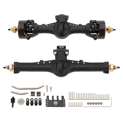 MEUS RACING 5mm Nylon ISO V2 SCX24 Axles with 3-Section CVD for Axial 1/24 SCX24 RC Crawler (Nylon - Black)