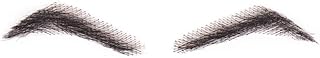 100% Human Hair False Eyebrows for Men and Women Re-Usable Lace Base Fake Eyebrows Black Color (MM-A2)