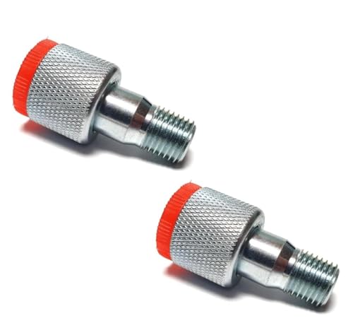 2 PCS Hydraulic Ram Automotive Tools – Heavy Duty Hydraulic Fittings Jack Coupler – Easy Installation Replacement Part Connector Fitting – 1/4