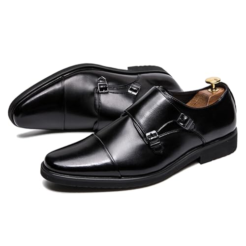 LMUIPMAA Uomini Mocassini Monk Scarpe Eleganti da Cerimonia in Pelle