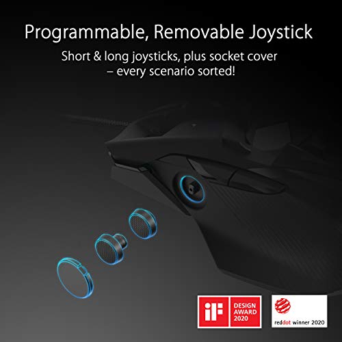 ROG Chakram Core gaming mouse featuring programmable joystick, advanced 16000 dpi sensor, push-fit switch sockets design, adjustable weight, stealth, instant screenshot and Aura Sync lighting - Mouse gaming - Immagine 2