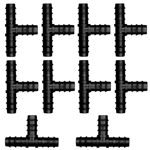 Voarge Kit de conexión para manguera de riego, 10 unidades, conector de manguera para sistema de riego de 16 mm (pieza en T)