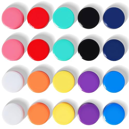 Fridge Magnets, Small Magnets, 20PCS 10 Colors Cute Mini Magnets for Whiteboard Refrigerator Locker, Funny Round Magnets for Office Decor Classroom Kitchen Home Organization