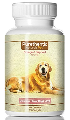 Omega 3 for Dogs, Fish Oil for Dogs 180 Softgels Featuring Pure