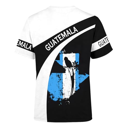 Men's Guatemala T-Shirt Black Cool 3D Printed Tee Guatemala Casual Short Sleeve Shirt Novel Crewneck Top for Unisex2