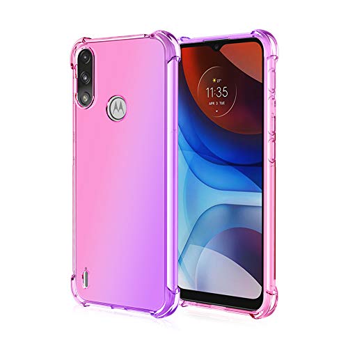 SEAHAI Cover Per Motorola Moto E7i Power/Moto E7 Power, Custodia Protettiva Ultra Sottile Ed Elegante In Silicone TPU Flessibile, Glitter Modelli Colorful Cover Antiurto Case - Viola Chiaro