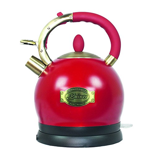 Kaiser Empire WK 2000 RotEm Retro Wasserkocher Kontroll LED 2 L 1800 W Rotation/Elektrischer Wasserkocher/Schutz gegen Trokenlauf/Material der inneren Tank-Edelstahl