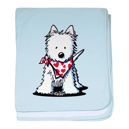 CafePress Heart Scarf Westie Baby Blanket, Super Soft Newborn Swaddle