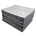 Texas Ragtime Water Absorbent Pads for Spills 15” x 18” Dimpled, Perforated, for Garage, Automotive & Industrial Use, 100 Count (Gray)