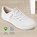 Skechers Women's Bobs B Cute Sneaker – Memory Foam, Flexible Outsole, Lightweight Vegan Shoes, White, 7.5 Wide