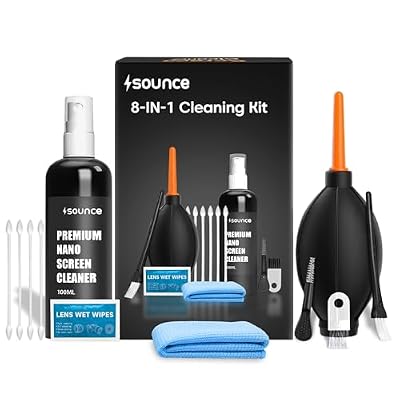 Sounce 8-in-1 Electronics Cleaning Kit with 100ml for Laptop, Mobile,Camera