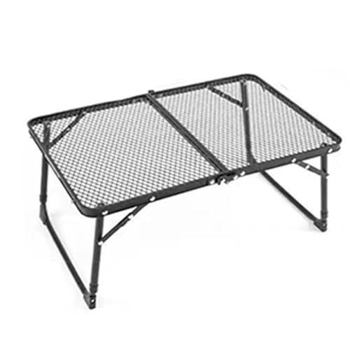 Mesa de Camping Plegable, monopatín, Mesa portátil Plegable para Exteriores, monopatín para Pesca, Camping, Barbacoa, Patio, balcón, jardín (Negro)