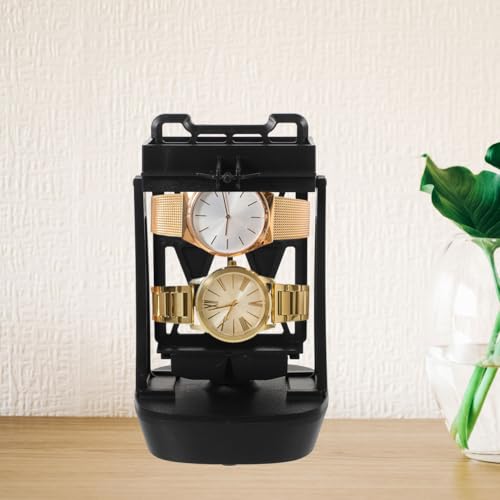 Enrollador de relojes mecánicos de plástico negro automático para escaparates 6