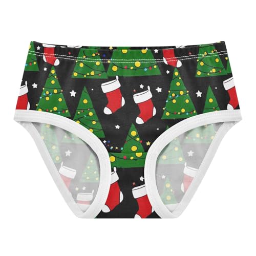Pattern Girls Underwear Toddlers 2t Cotton Girl Panties Cute Christmas Trees Briefs Undies Kids