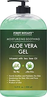 Aloe vera gel from 100 percent Pure Aloe Infused with Tea Tree Oil