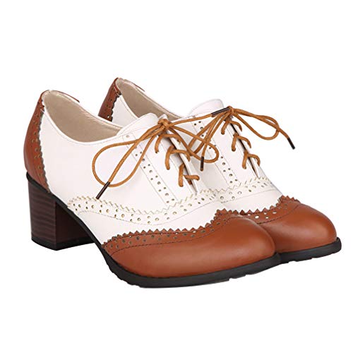Chaussures à talons hauts pour femmes escarpin bout rond blanc mode Marie