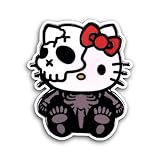 2 (Pieces) 3' and 5' Kitty Skeleton Sticker, Waterproof Vinyl Decals for Many Purpose Like Cars, Trucks, Laptops, Phones, Windows and More