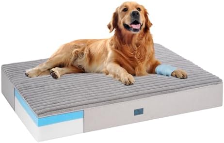 Veehoo Orthopedic Memory Foam Dog Bed for Senior Dogs, 7" Thick X...