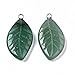 Beadthoven 10pcs Natural Green Aventurine Gemstone Pendants Carved Leaf Stone Healing Crystal Quartz Chakra Stone Charms Pendants for DIY Necklace Jewelry Making Accessories