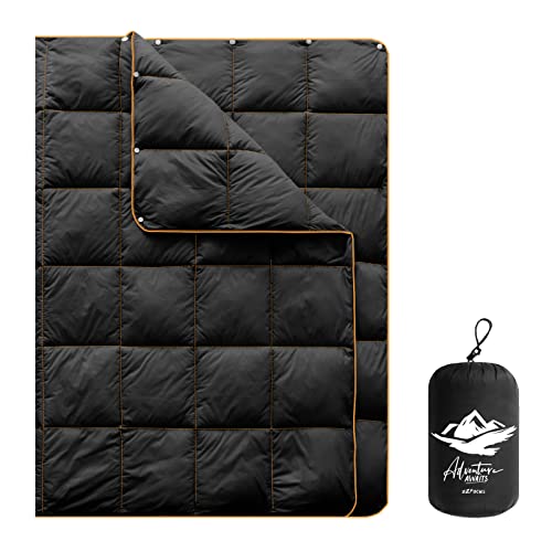 zZFocus Mini Camping Blanket,Lightweight Puffy Blanket Packable Throw Blanket Waterproof Windproof for Outdoors, Travel, Beach, Airplane, Hiking