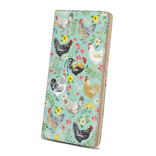 Image of Immaturus Chickens Womens Wallet RFID Blocking Slim Thin Credit Card Holder | Long Bifold, 11 Card Slots, Cash Purse, Zipper Coin Pocket, Travel Clutch Billfold, PU Leather, ID Window, Ladies Woman Gift