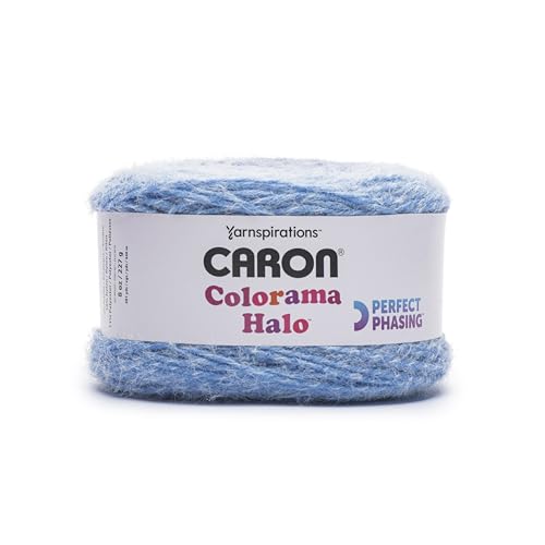 Image of Caron Colorama Halo Cake Ultra Marine Yarn - 2 Pack of 8oz /226.79g - 71% Acrylic,18% Nylon,11% Polyester - #5 Bulky - 60 Yards for Knitting, Crocheting & Crafts