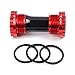 Wspornik Dolny Roweru BB 2 łożysko BSA 68 73mm Gwint Brytyjski MTB Szosowe oś Shimano Sram IXF Prowheel Część Mechanizmu Korbowego (Color : Red)