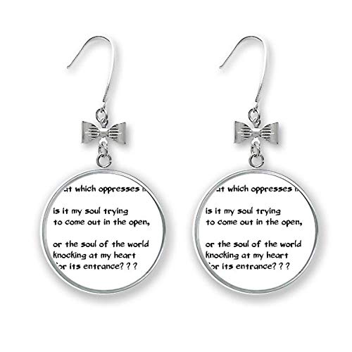 Boucles d'oreilles cœur poésie pendantes puces pour femme amoureuse des mots