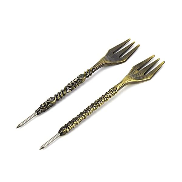 Shisha-Gabel mit Poker-Kombination - Nargile Sheesha Narguile Cachimbas Shisha-Gabel Poker Mace Twist Shape 2St (Gold) – Bild 4