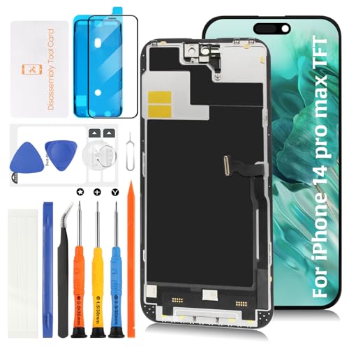 Écran LCD iPhone 14 Pro Max TFT avec tactile et kit outils de réparation pour modèles A2651 A2894