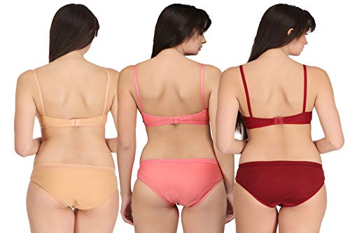 Image of Embibo Women's Cotton Bra & Panty Set for Honeymoon Lingerie