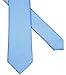 ZENXUS Solid Skinny Ties for Men, 2.5 inch Slim Sky Blue Ties Bulk for Wedding and Activities, 5-Pack