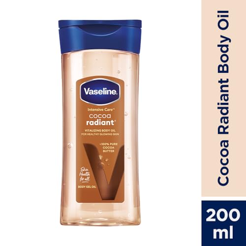 Image of Vaseline Intensive Care Cocoa Radiant Body Oil | With Cocoa Butter | Non-Greasy Formula for Dry Skin | 200 ML