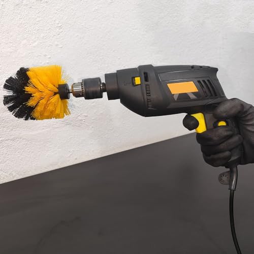 Kit 5 Escovas Limpeza Rotativa Box Sofas Tapetes Estofados Banheiro Para Parafusadeira