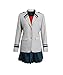 Produktbild NUWIND Mein Herd Akademie Academia Mädchen Uniform Studentin Anzug Boku Cosplay Kostüm Blazer graue Jacke mit Rock, Krawatte rot (XXL)