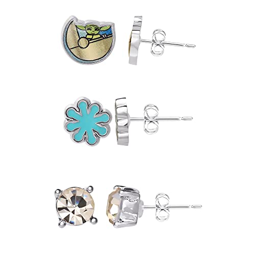 Boucles d'oreilles Grogu Star Wars en lot de 3 paires de puces de mode