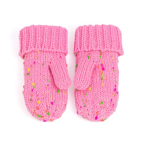 Girls Fun Speckled Knit Mittens for Kids All Ages 1-12 Years, Premium Quality, Fleece-lined, Thick, Cold Weather Essentials4