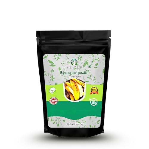 AYURVEDASHREE Polvo de cáscara de plátano de 200 g | Polvo de cáscara de plátano para acondicionar el cabello e hidratar paquetes faciales | Sin conservantes | Sin sílice | Solo uso externo |
