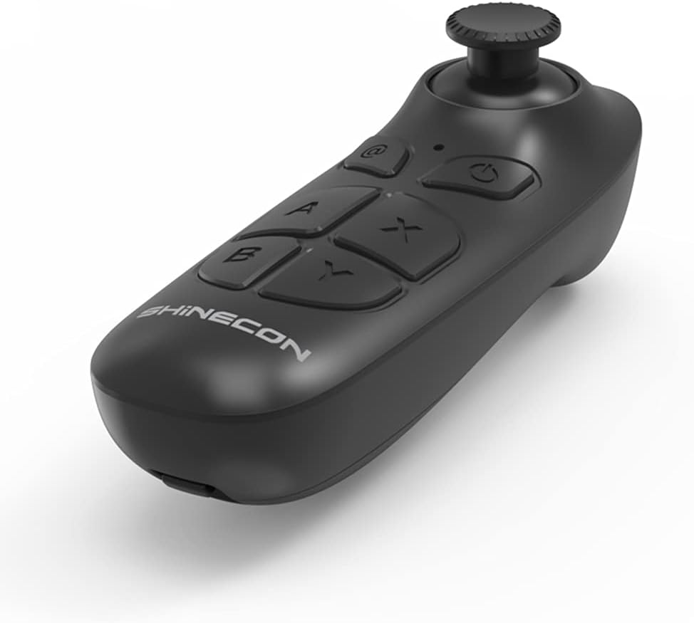 Top view of the remote control showing joystick and buttons.